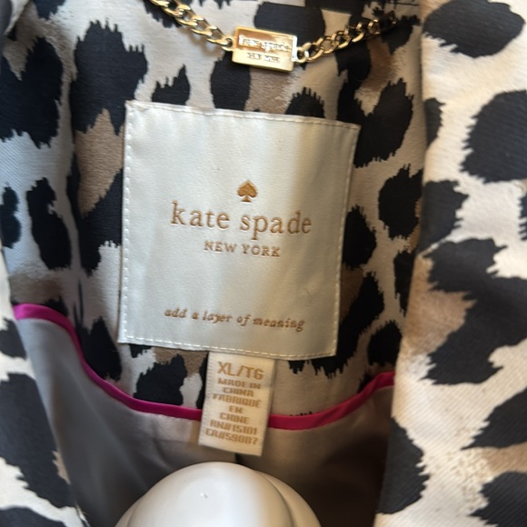 Kate Spade New York Leopard Print Trench Coat - Picture 12 of 15